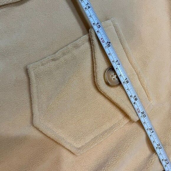 HYFVE Womens Jacket Long Sleeve Button Front Butter Yellow Fleece Cardigan Sz M - Picture 9 of 14